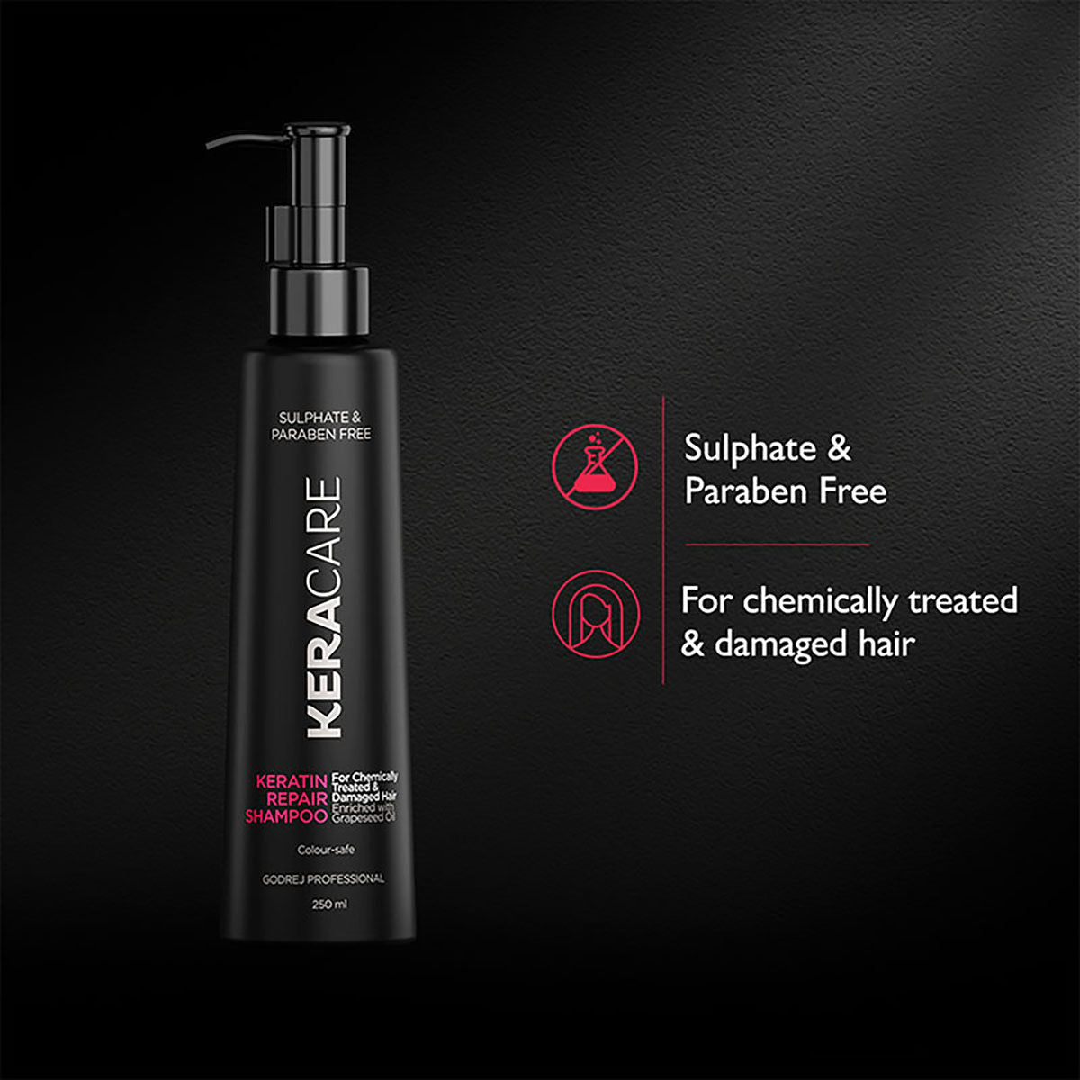 Godrej Professional Keracare Keratin Damage Repair Shampoo 250mlx2 Buy at Indicrest Image 2