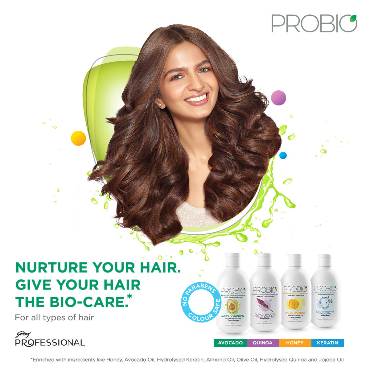 Godrej Professional Probio Honey Moist Shampoo, 250mlx2 Buy at Indicrest Image 6