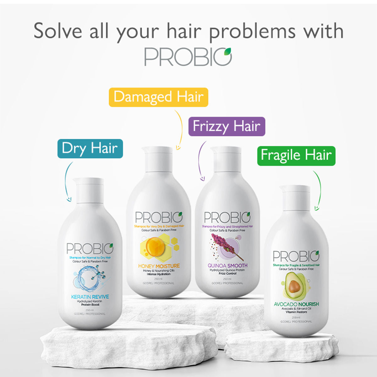 Godrej Professional Probio Honey Moist Shampoo, 250mlx2 Buy at Indicrest Image 7