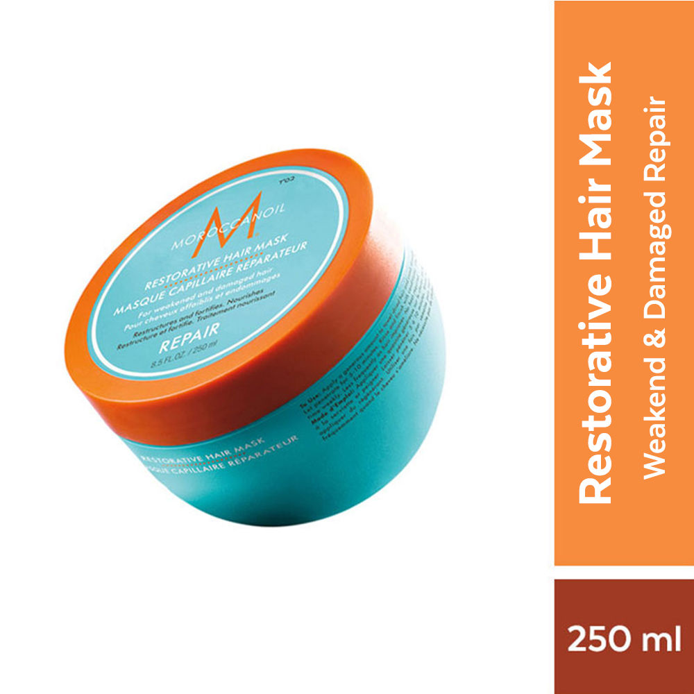 Moroccanoil Restorative Hair Mask | Argan Oil, Shea Butter & Protein | Strengthens Repairs Damaged Hair, 250ml, Buy from Indicrest