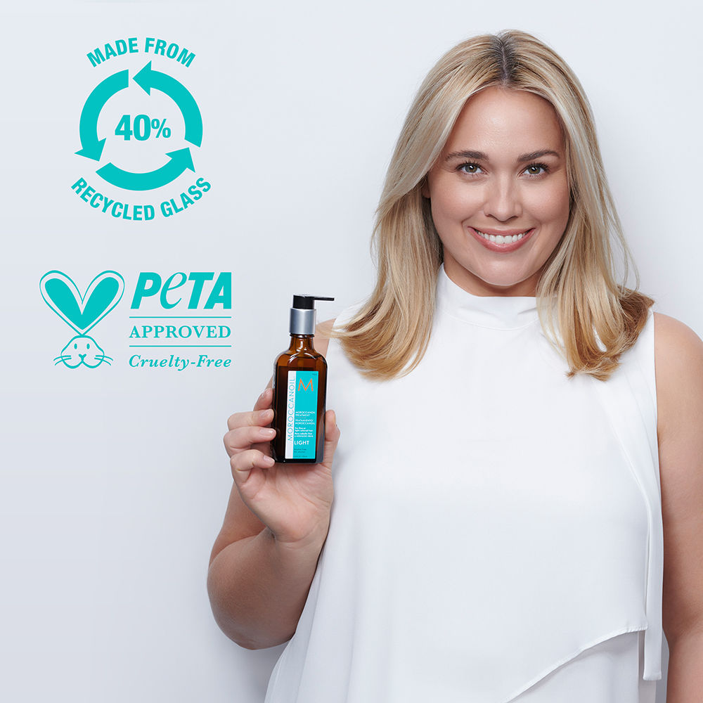 Moroccanoil Treatment Light Hair Oil | Argan Oil | Smooths, Nourishes & Boosts Shine for Fine/Light Hair, 100ml