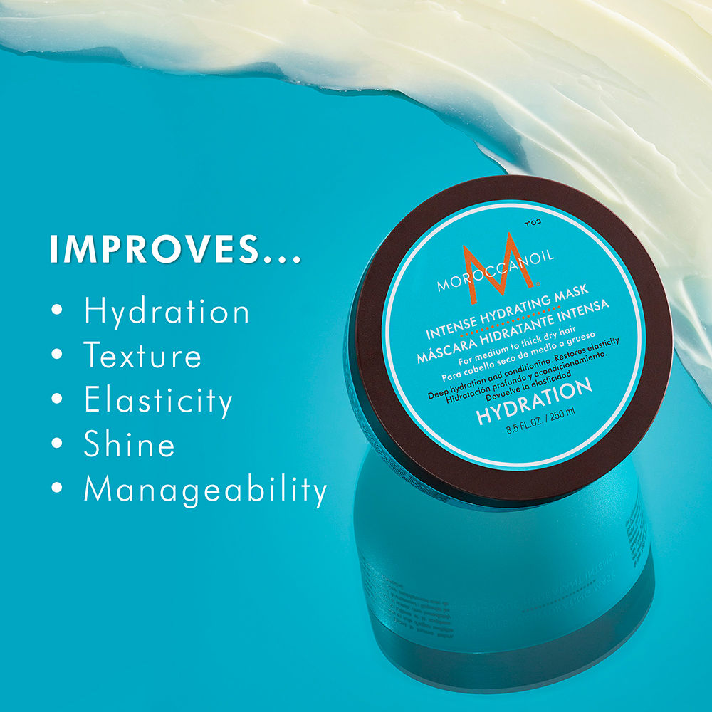 Moroccanoil Intense Hydrating Mask | Argan Oil Deep Conditioner for Dry, Thick Hair Restores Shine, 250ml