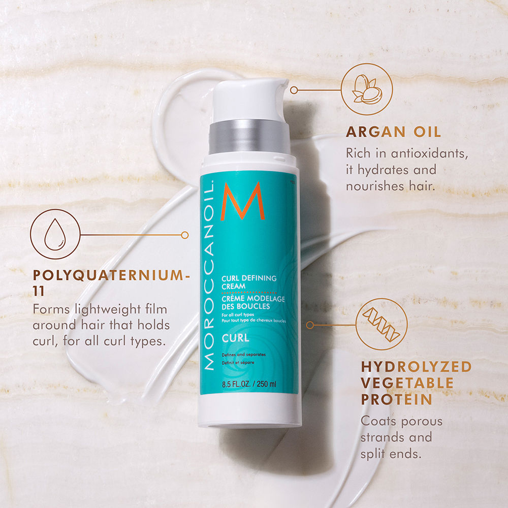 Moroccanoil Curl Defining Cream Argan Oil-Infused for Improve Curl Patterns Fighting Frizz, 250ml