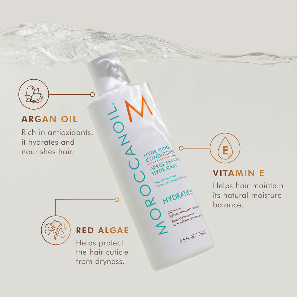 Moroccanoil Hydrating Conditioner | Argan Oil, Vitamin A+E, Red Algae | Daily Use For All Hair Types, 70ml
