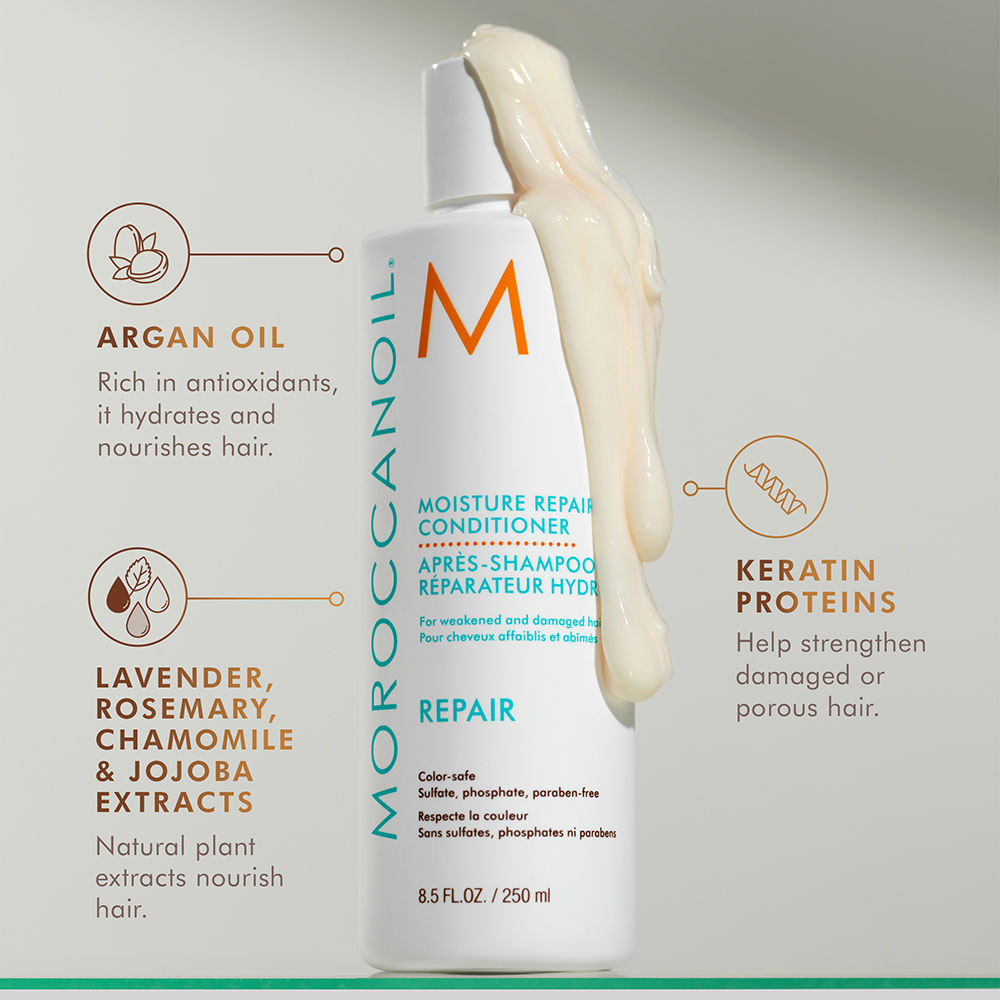 Moroccanoil Moisture Repair Conditioner | Argan Oil & Keratin | Repairs & Strengthens Damaged Hair, 70ml
