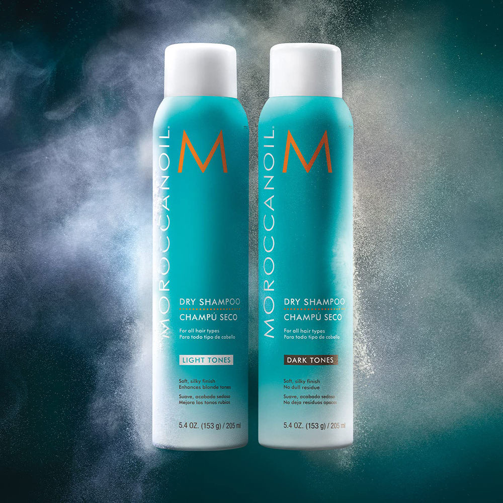 Moroccanoil Dry Shampoo Dark Tones | Argan Oil & Rice Starch | No Residue, Refreshes Brunette Hair, 217ml