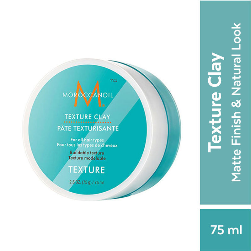 Moroccanoil Texture Clay | Argan Oil + Bentonite | Defines & Controls Frizz for All Hair Types, 75ml, Buy from Indicrest