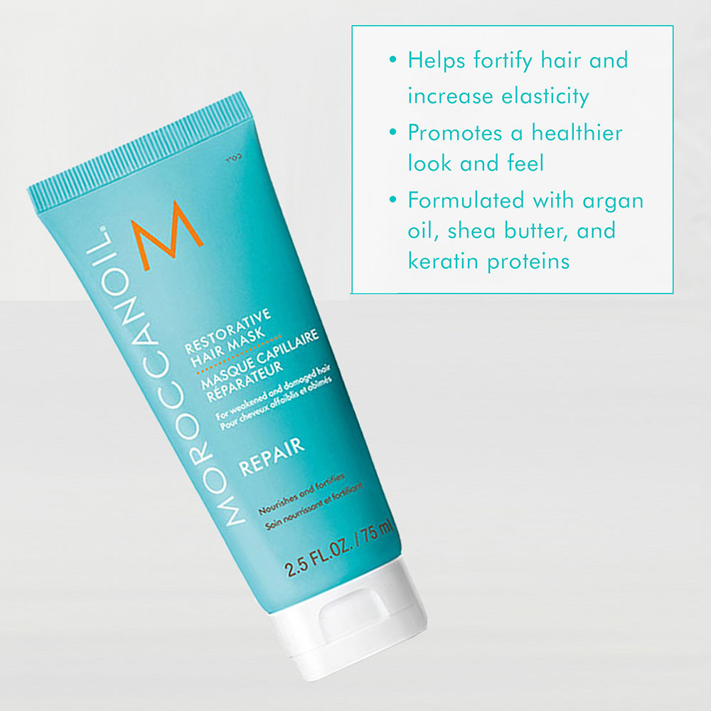 Moroccanoil Restorative Hair Mask | Argan Oil, Shea Butter & Protein | Strengthens Repairs Damaged Hair, 75ml