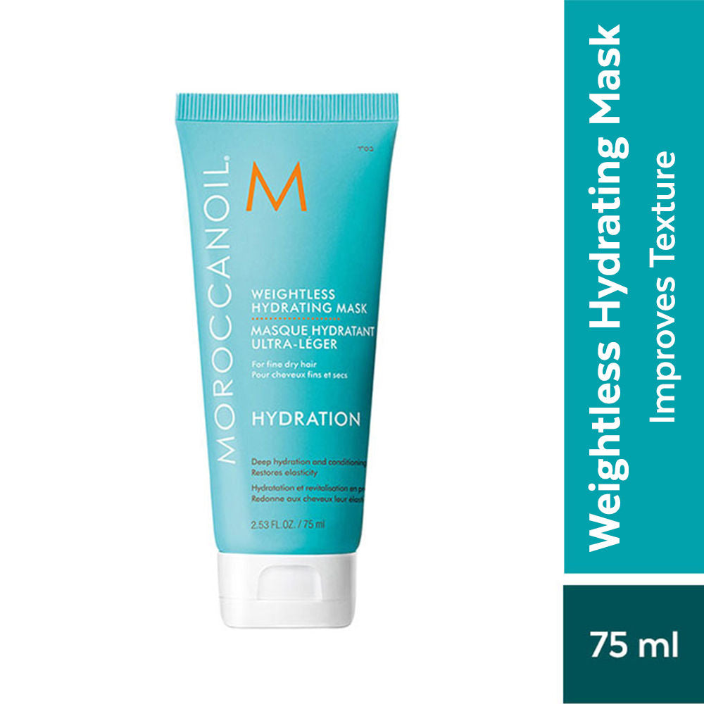 Moroccanoil Weightless Hydrating Mask | Argan Oil | Hydrates, Deep Moisture & Shine for Fine, Dry Hair, 75ml, Buy from Indicrest