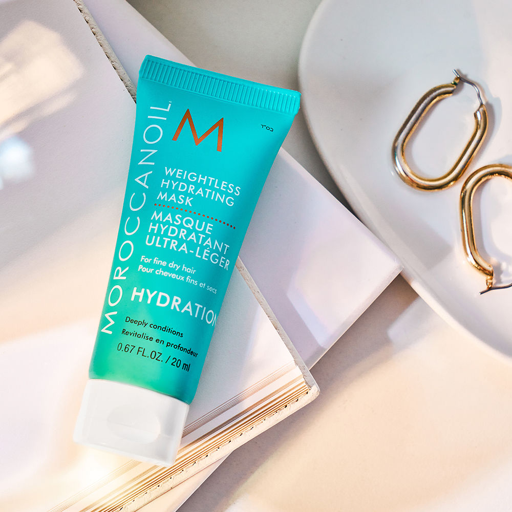 Moroccanoil Weightless Hydrating Mask | Argan Oil | Hydrates, Deep Moisture & Shine for Fine, Dry Hair, 75ml