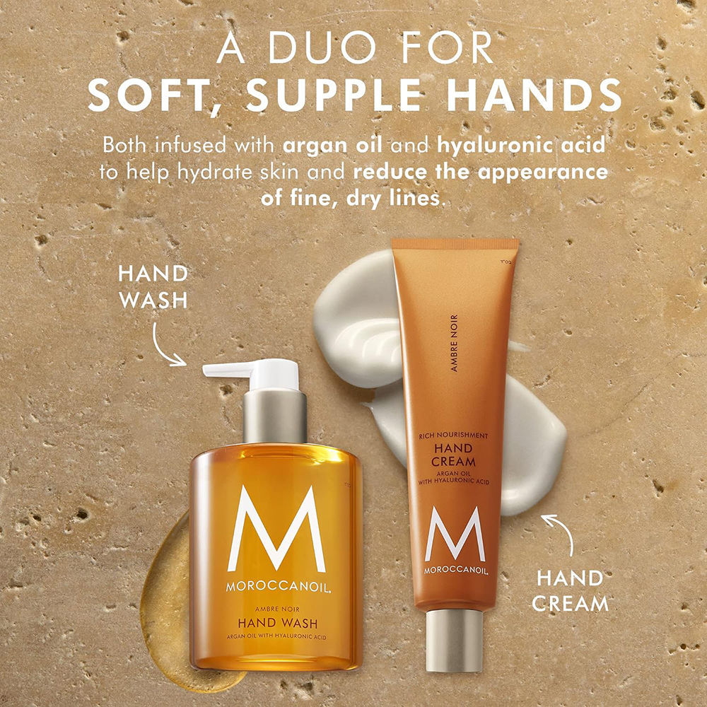 Moroccanoil Hand Cream Ambre Noir | Argan Oil, Hyaluronic Acid & Shea Butter Soft, Moisturized Hands, 40ml