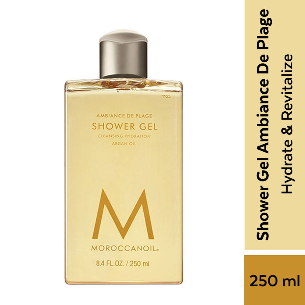Moroccanoil Shower Gel Ambiance de Plage | Argan Oil | Hydrates & Softens with Gardenia & Coconut, 250ml, Buy from Indicrest