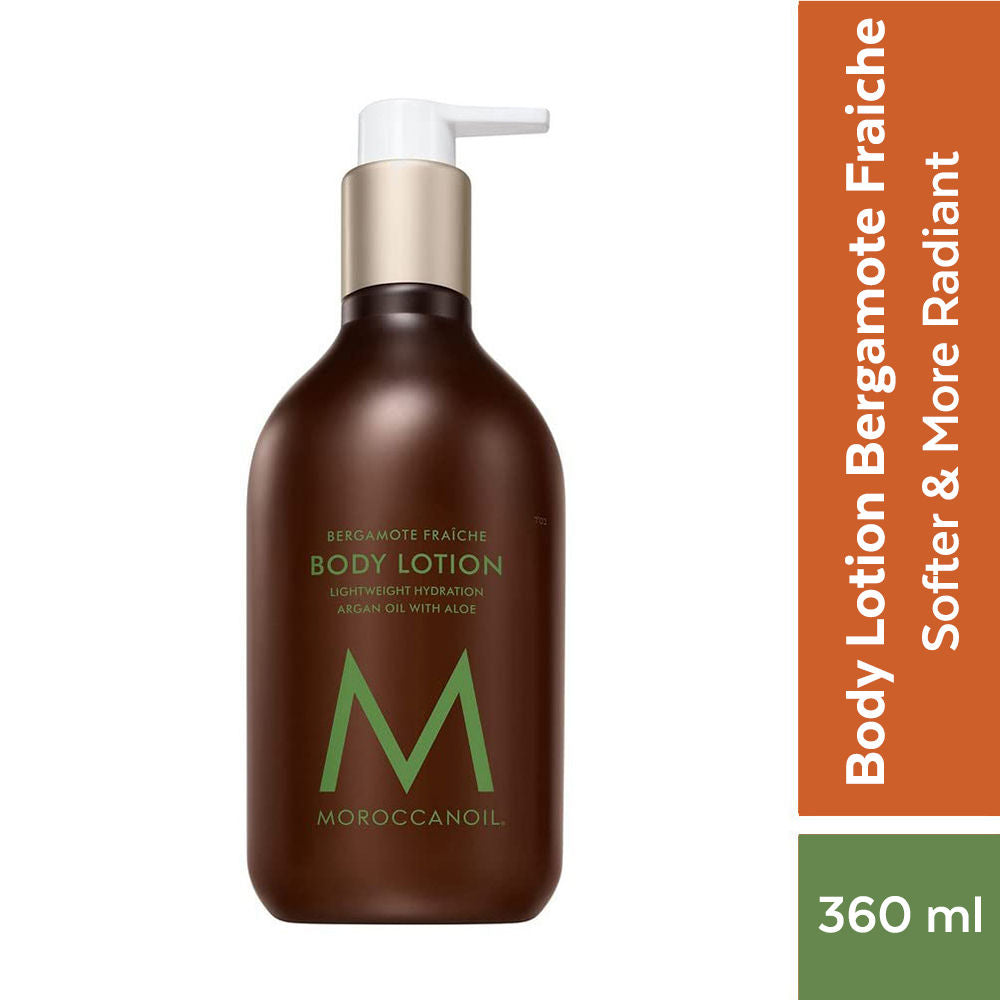 Moroccanoil Body Lotion Bergamote Fraiche | Argan & Primrose Oils | Refreshing Citrus Hydration Skin, 360ml, Buy from Indicrest