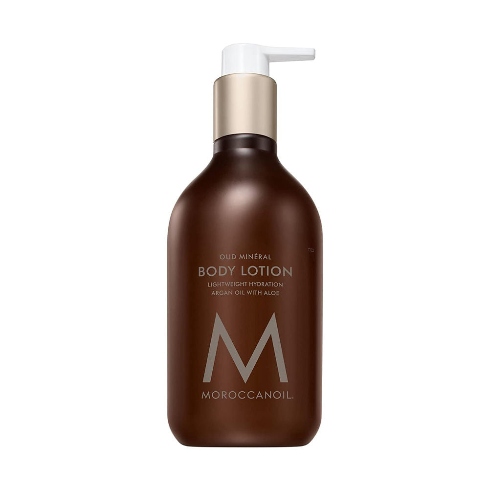 Moroccanoil Body Lotion Oud Mineral | Argan Oil+Aloe | Lightweight Hydration Fast-Absorbing Moisturizer, 360ml