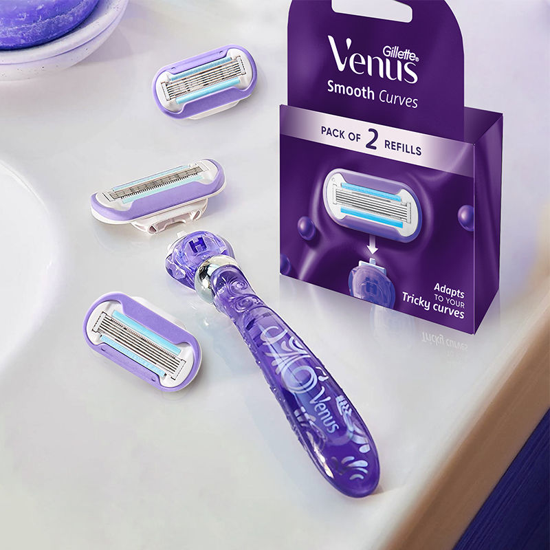 Gillette Venus Smooth Curves Hair Removal Razor Blades Buy at Indicrest Image 3