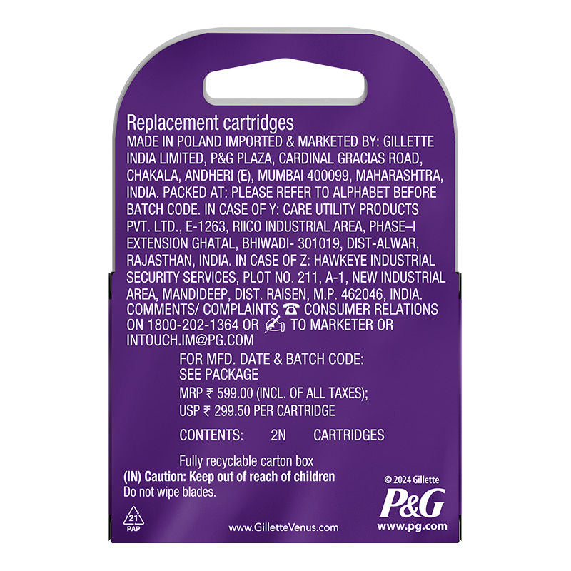 Gillette Venus Smooth Curves Hair Removal Razor Blades Buy at Indicrest Image 8