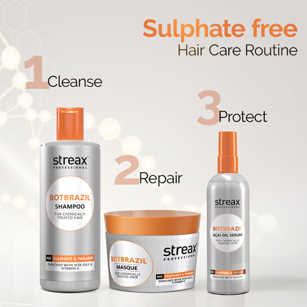 Streax Professional Botbrazil Paraben-Free Shampoo, 300ml Buy at Indicrest Image 10