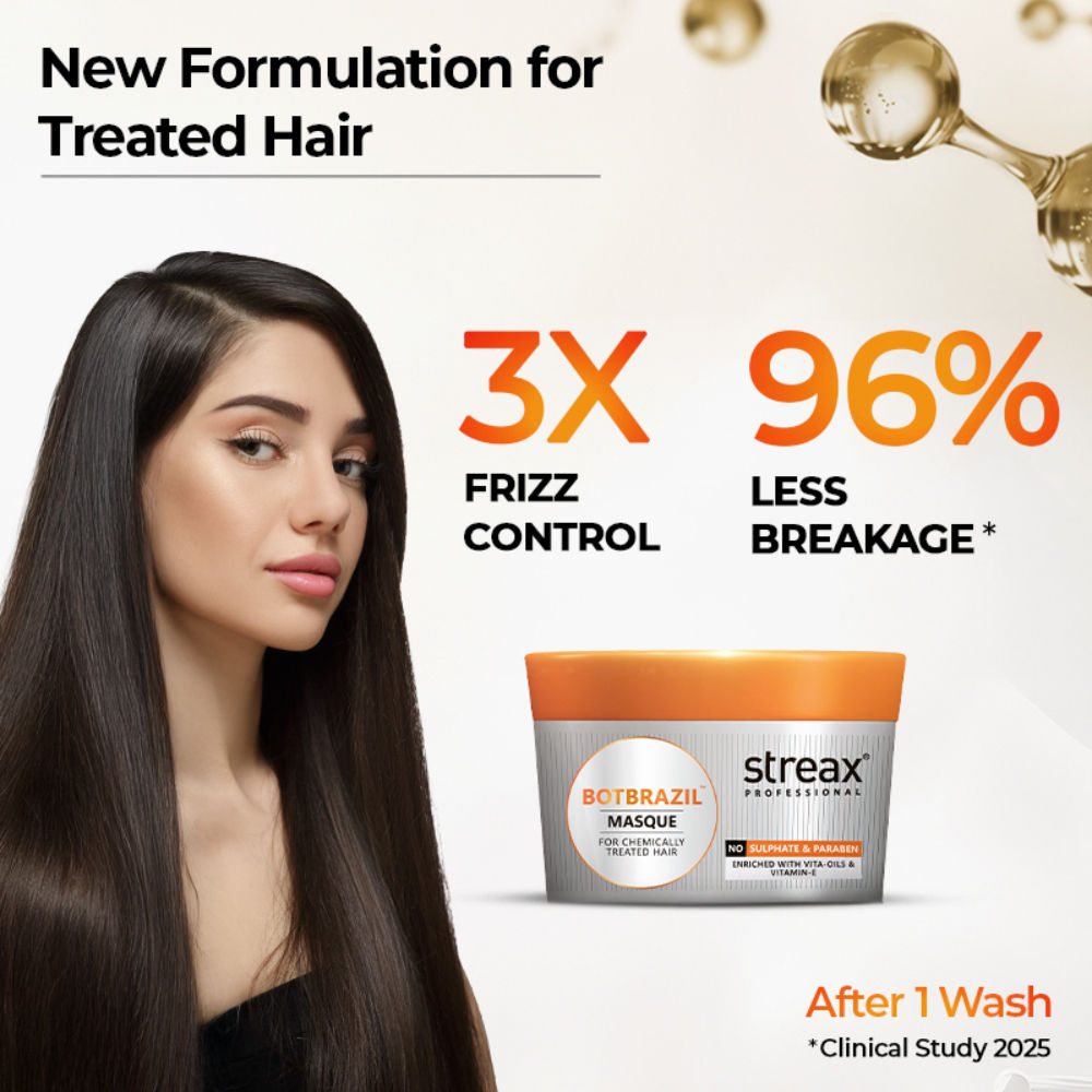 Streax Professional Botbrazil Nourishing Hair Masque, 200g Buy at Indicrest Image 2
