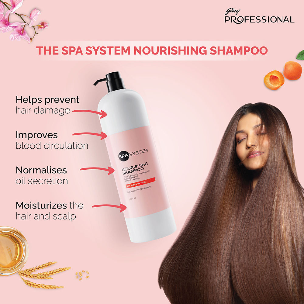 Godrej Professional SPA System Nourishing Shampoo, 1000ml & Repair Mask, 500ml Combo, 2 pieces Buy at Indicrest Image 5
