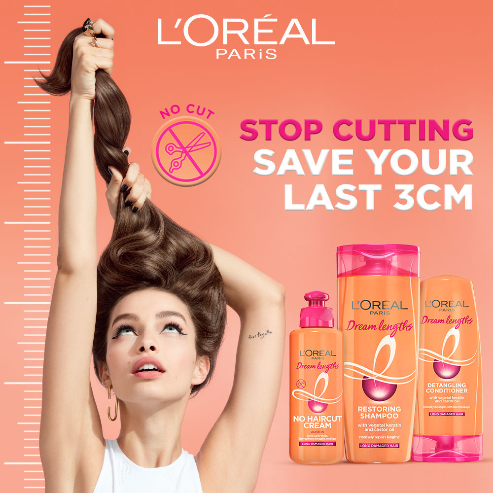 L'Oreal Paris Dream Lengths Detangling Conditioner For Long Damaged Hair, 71.5ml Buy at Indicrest Image 2