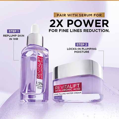 L'Oreal Paris Hyaluronic Acid Line Filling Water Cream Repiumps For -38% Fine Lines, 15ml Buy at Indicrest Image 8