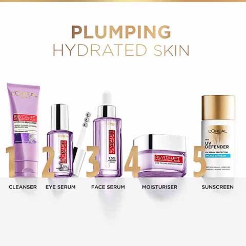 L'Oreal Paris Revitalift Hyaluronic Acid Line Filling Water Cream With Ceramides For Hydration & Barrier Repair, 50ml Buy at Indicrest Image 9