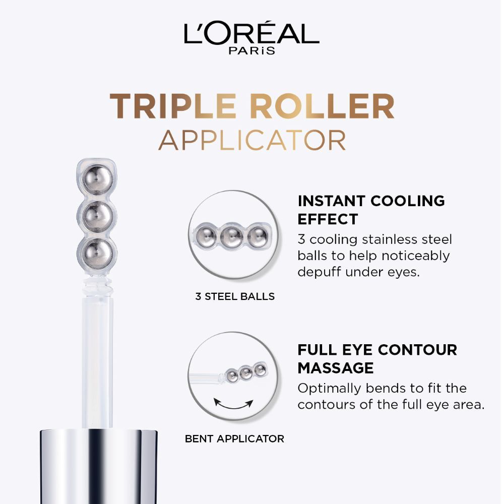 L'Oreal Paris Glycolic Bright Dark Circle Eye Serum With 3% Glycolic + Niacinamide + Vitamin C, 20ml Buy at Indicrest Image 7