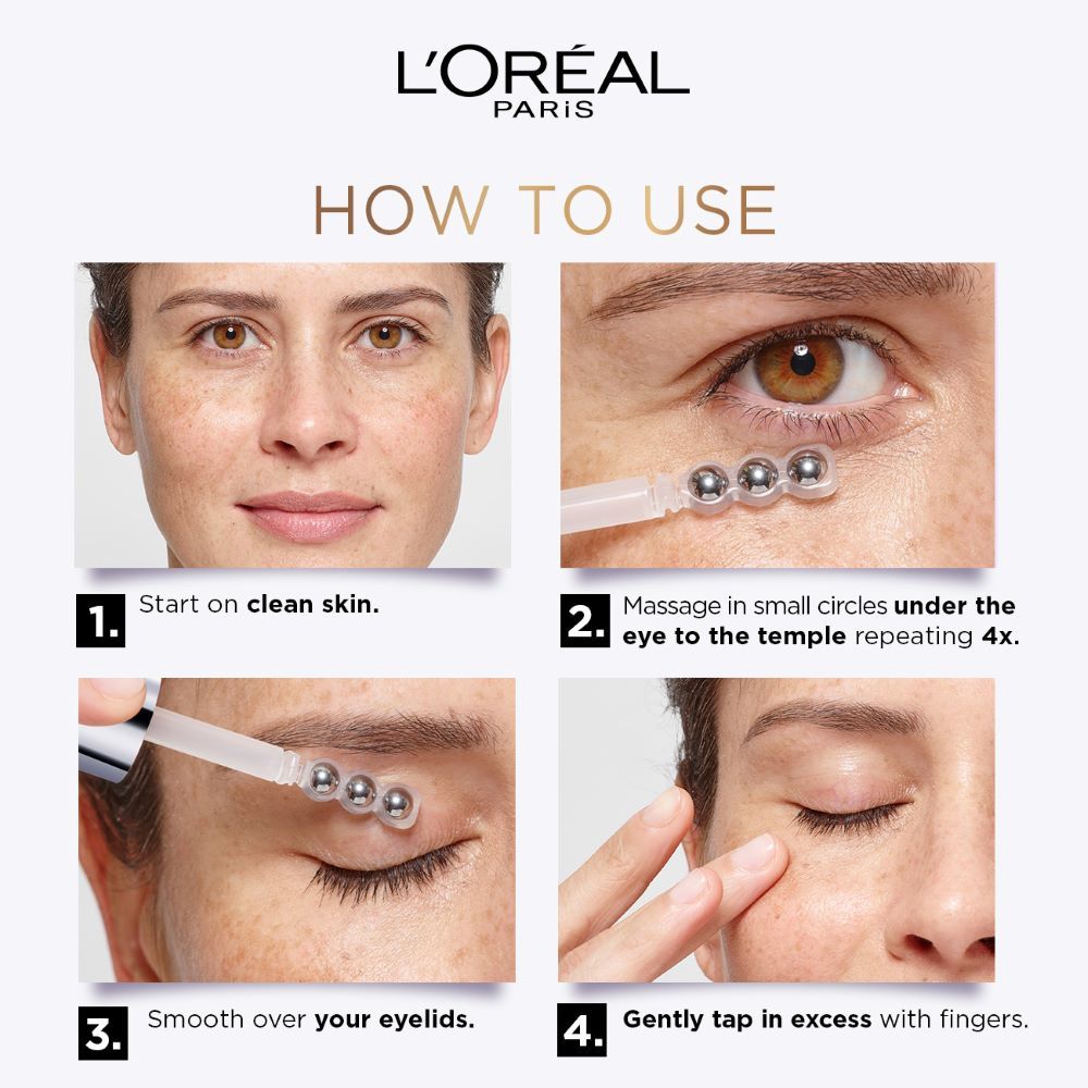 L'Oreal Paris Glycolic Bright Dark Circle Eye Serum With 3% Glycolic + Niacinamide + Vitamin C, 20ml Buy at Indicrest Image 8