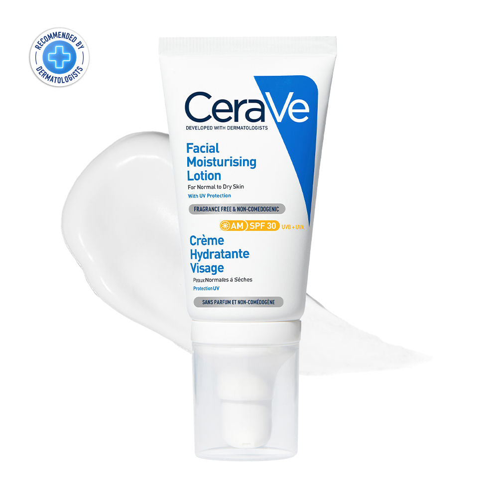 CeraVe AM Facial Moisturizing Lotion With Sunscreen SPF 30 UVB + UVA, Dermatologist Recommended Day Cream, 50g Buy at Indicrest Image 11