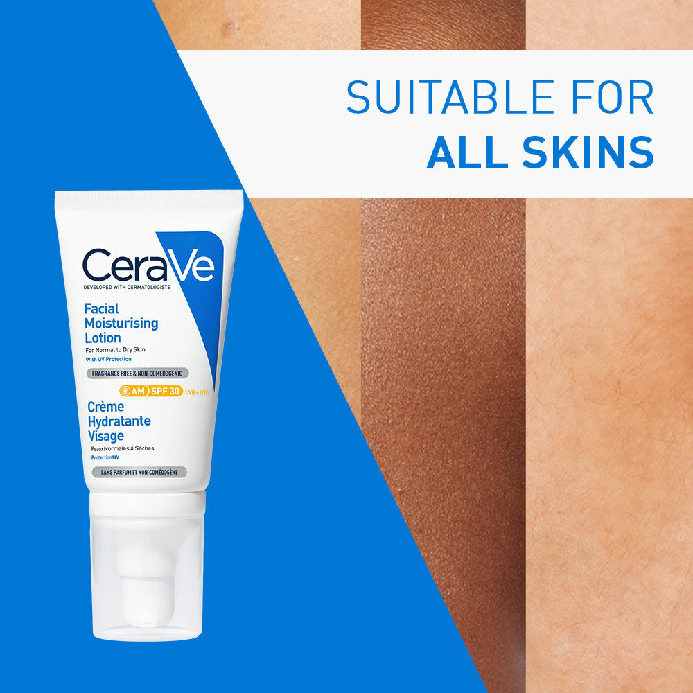 CeraVe AM Facial Moisturizing Lotion With Sunscreen SPF 30 UVB + UVA, Dermatologist Recommended Day Cream, 50g Buy at Indicrest Image 9