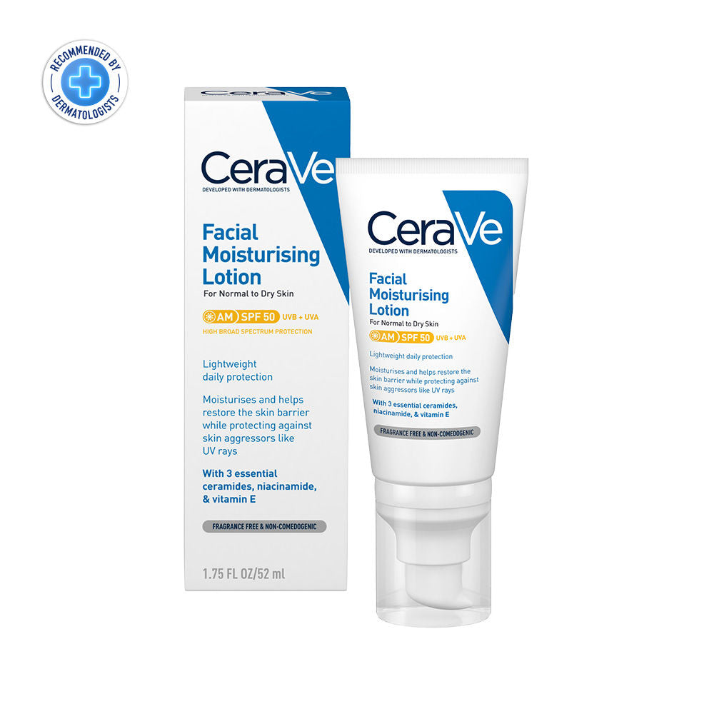 Cerave AM Facial Moisturizing Lotion With Sunscreen SPF 50 UVB + UVA, Dermatologist Recommended Day Cream, 52ml Buy at Indicrest Image 11