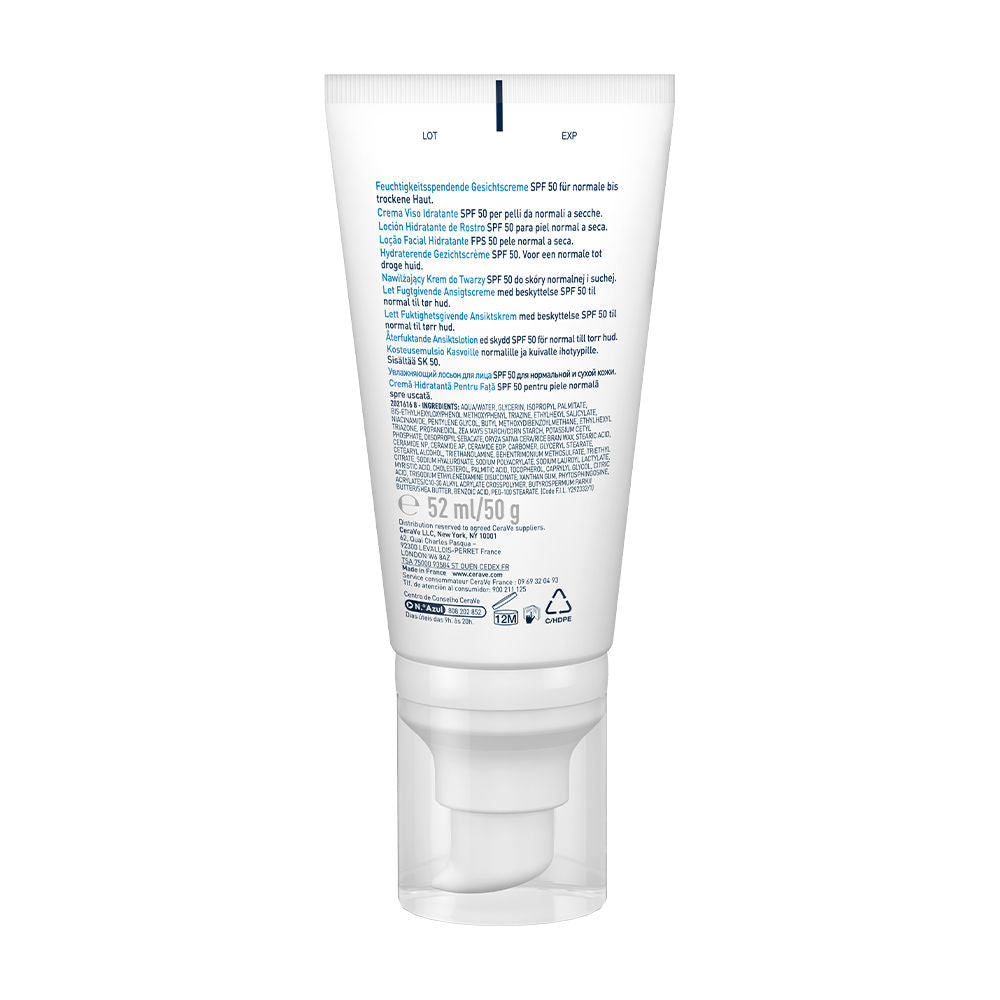 Cerave AM Facial Moisturizing Lotion With Sunscreen SPF 50 UVB + UVA, Dermatologist Recommended Day Cream, 52ml Buy at Indicrest Image 2