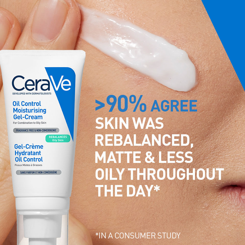 CeraVe Oil Control Gel-Cream lightweight moisturizer for Oily & Combination Skin with Shine Control, 52ml Buy at Indicrest Image 10