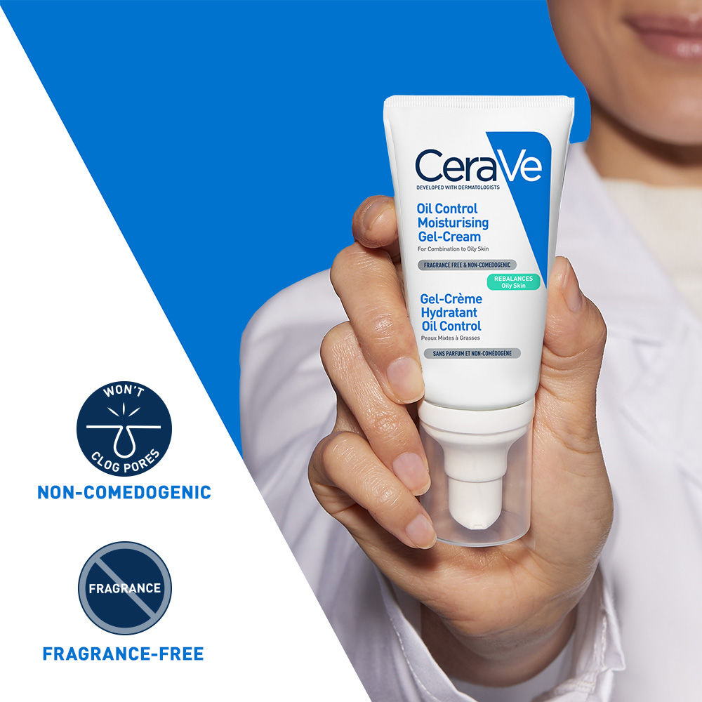CeraVe Oil Control Gel-Cream lightweight moisturizer for Oily & Combination Skin with Shine Control, 52ml Buy at Indicrest Image 11