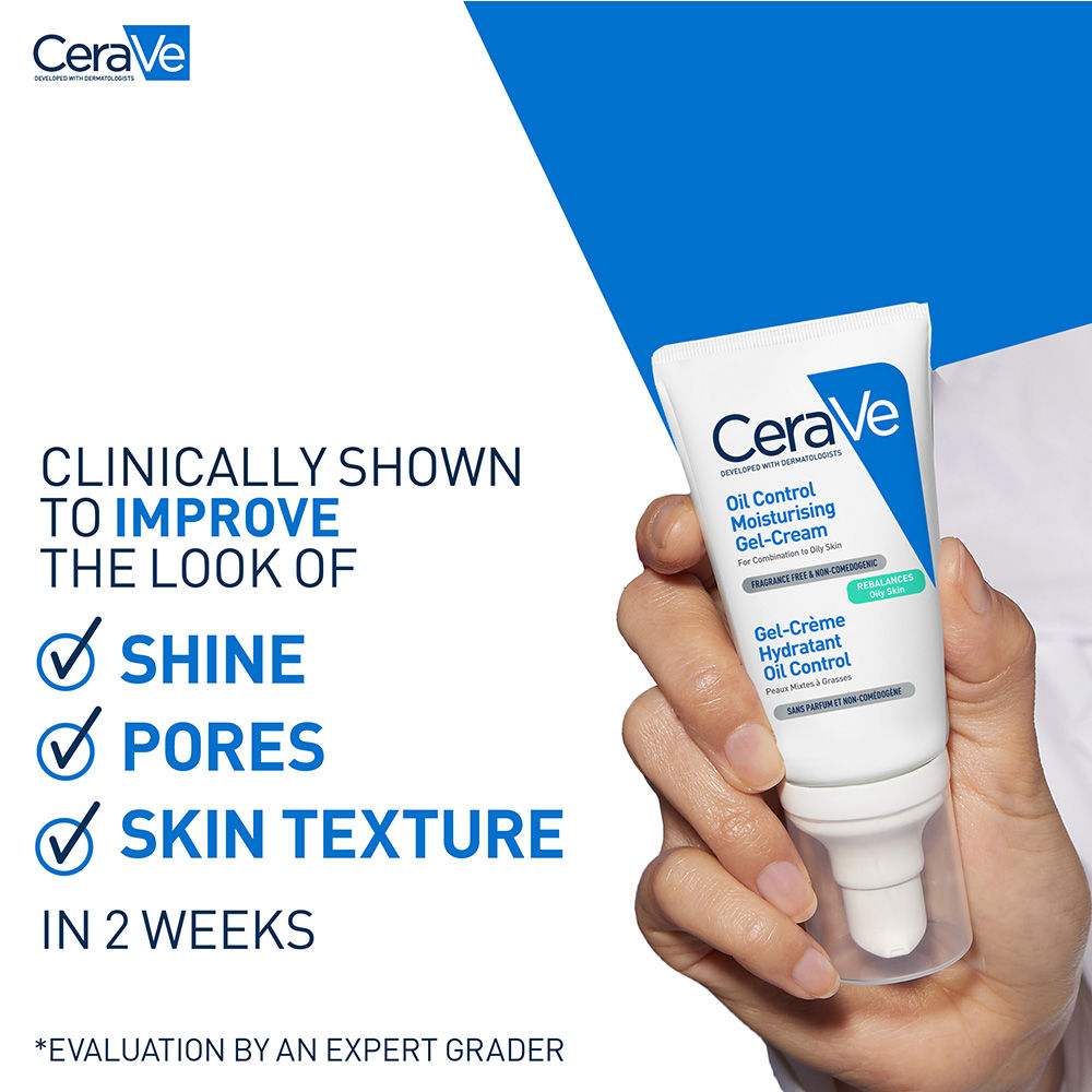 CeraVe Oil Control Gel-Cream lightweight moisturizer for Oily & Combination Skin with Shine Control, 52ml Buy at Indicrest Image 4