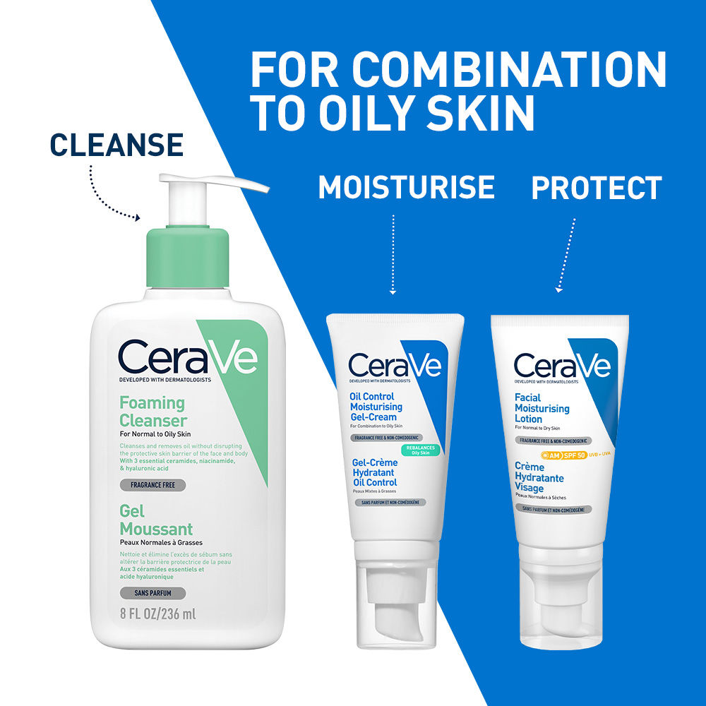 CeraVe Oil Control Gel-Cream lightweight moisturizer for Oily & Combination Skin with Shine Control, 52ml Buy at Indicrest Image 6
