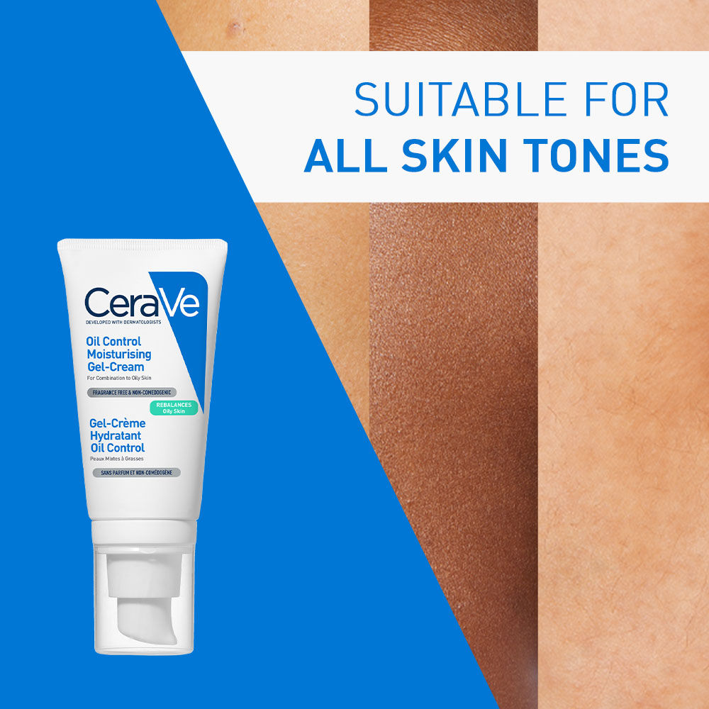 CeraVe Oil Control Gel-Cream lightweight moisturizer for Oily & Combination Skin with Shine Control, 52ml Buy at Indicrest Image 7