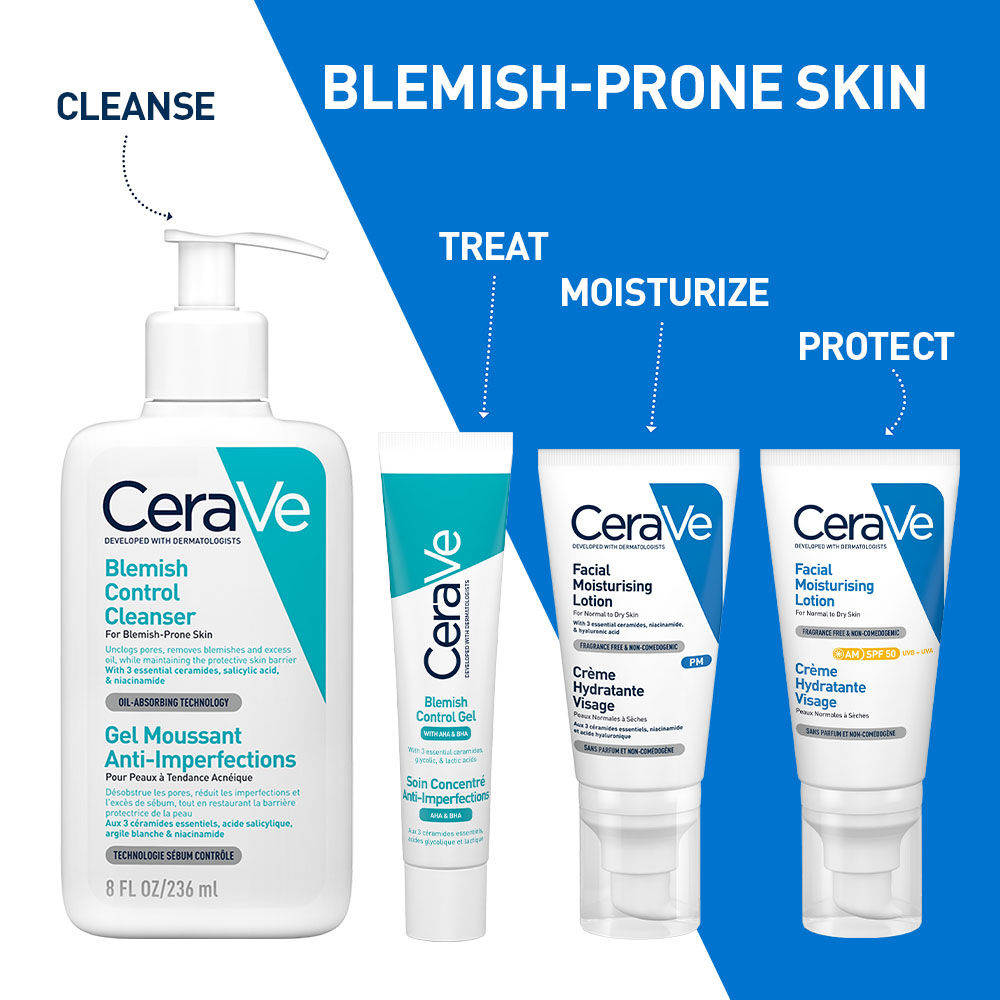 CeraVe Blemish Control Gel with 2% Salicylic Acid, AHA & Niacinamide for Acne Spot Treatment, 40ml Buy at Indicrest Image 10