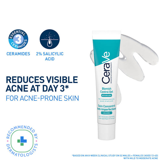 CeraVe Blemish Control Gel with 2% Salicylic Acid, AHA & Niacinamide for Acne Spot Treatment, 40ml Buy at Indicrest