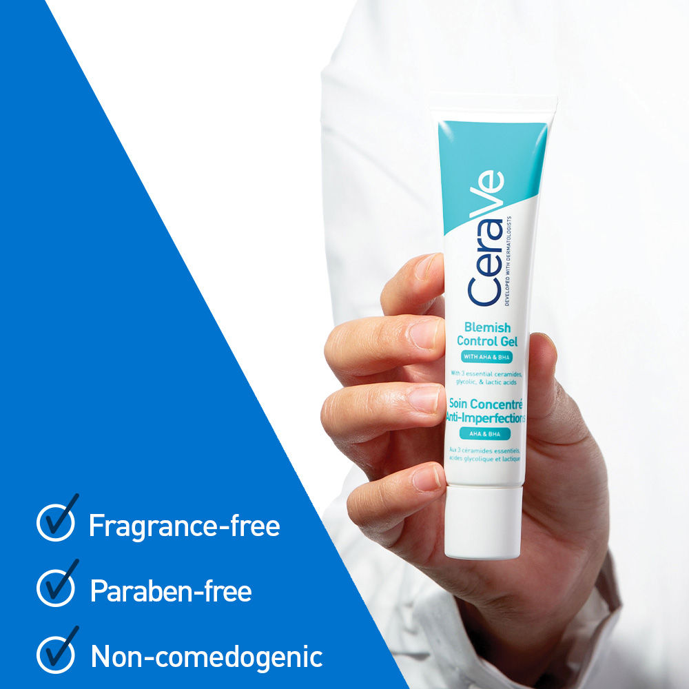 CeraVe Blemish Control Gel with 2% Salicylic Acid, AHA & Niacinamide for Acne Spot Treatment, 40ml Buy at Indicrest Image 9