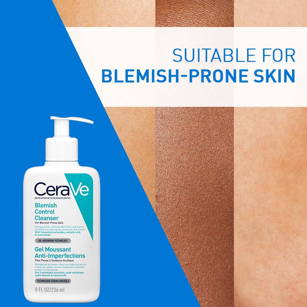 CeraVe Blemish Control Cleanser with 2% Salicylic Acid & Niacinamide for Acne-prone skin, 236ml Buy at Indicrest Image 10