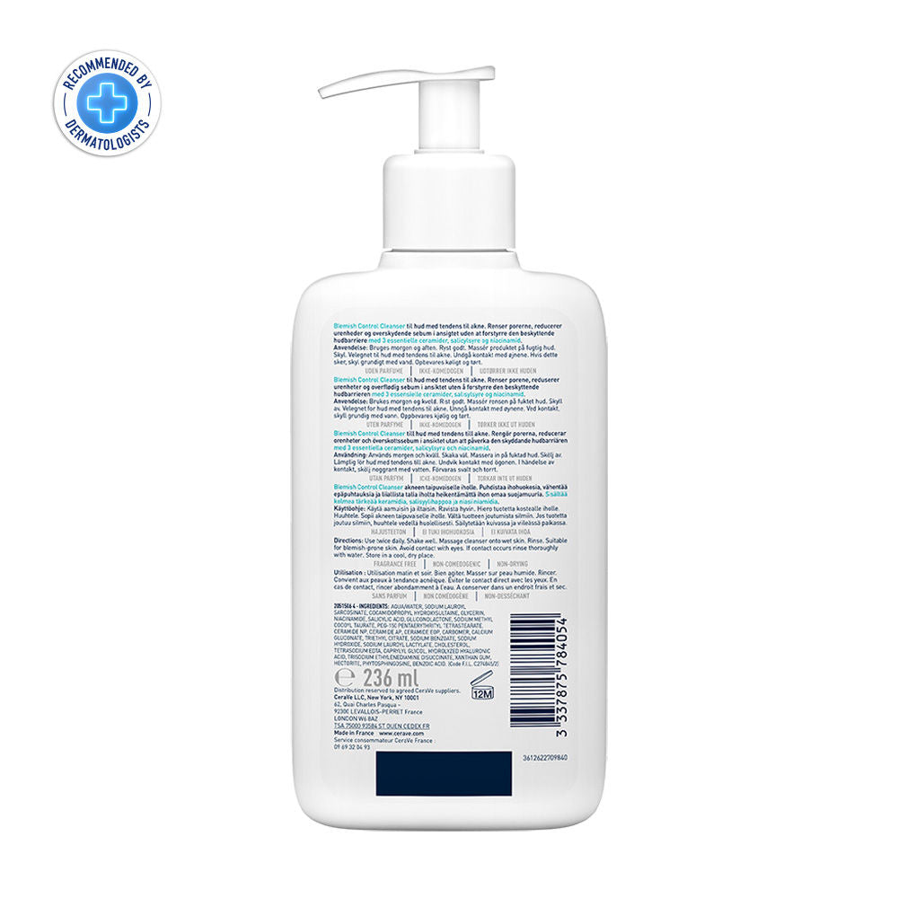 CeraVe Blemish Control Cleanser with 2% Salicylic Acid & Niacinamide for Acne-prone skin, 236ml Buy at Indicrest Image 2