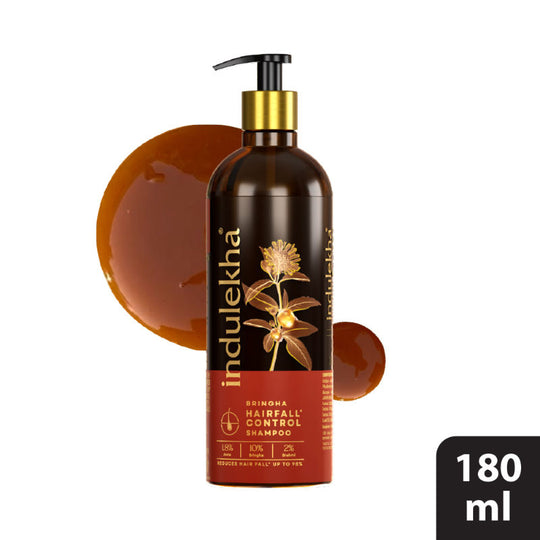 Indulekha Bringha Shampoo for Hair Fall Control with Amla Shikakai for Men & Women, 200ml