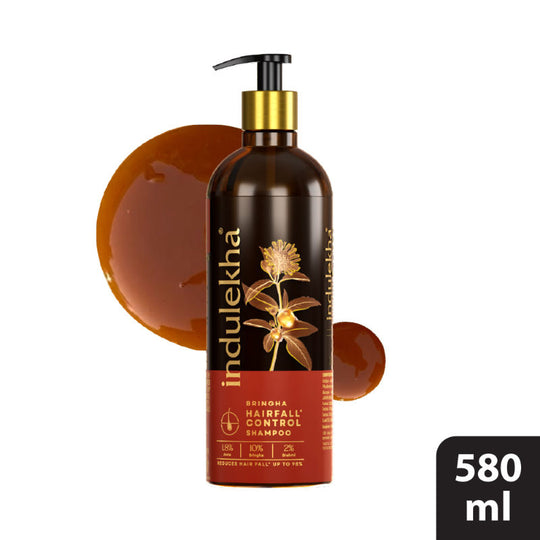 Indulekha Bringha Shampoo- Proprietary Ayurvedic Medicine For Hairfall, 580ml