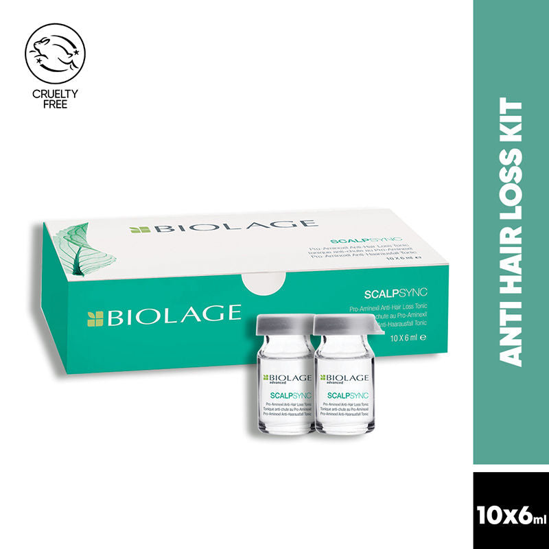 Biolage Aminexil Hair Treatment Pack, Reduces Hair Loss from Roots, 10x6ml, 6ml Each Buy at Indicrest