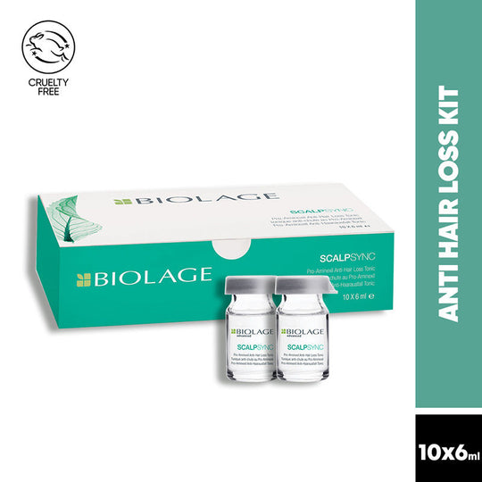 Biolage Aminexil Hair Treatment Pack, Reduces Hair Loss from Roots, 10x6ml, 6ml Each Buy at Indicrest