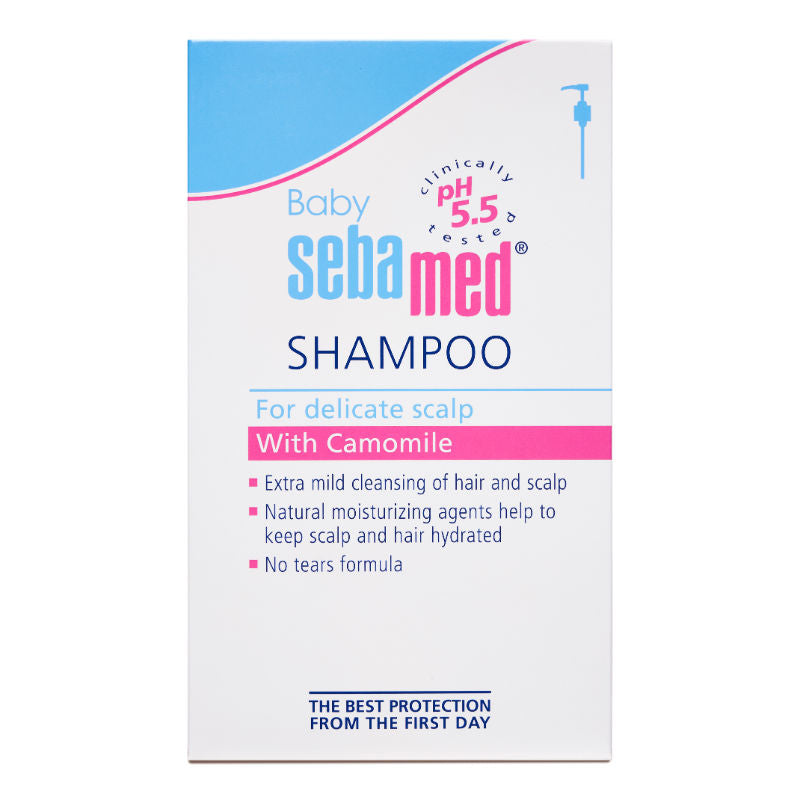 Sebamed Baby Shampoo, PH 5.5, Camomile, Natural Moisturisers, No Tears Formula, For Delicate Scalp, 500ml