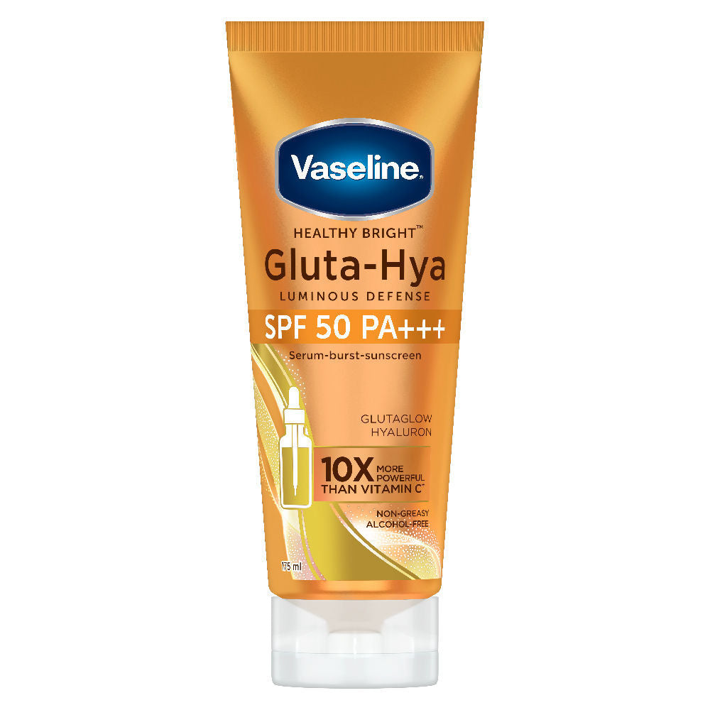 Vaseline Gluta Hya Antioxidant SPF 50 PA+++ Sunscreen, 175ml + Gluta-Hya Dewy Radiance Lotion Bright, 200ml Combo, 2 pieces Buy at Indicrest Image 2