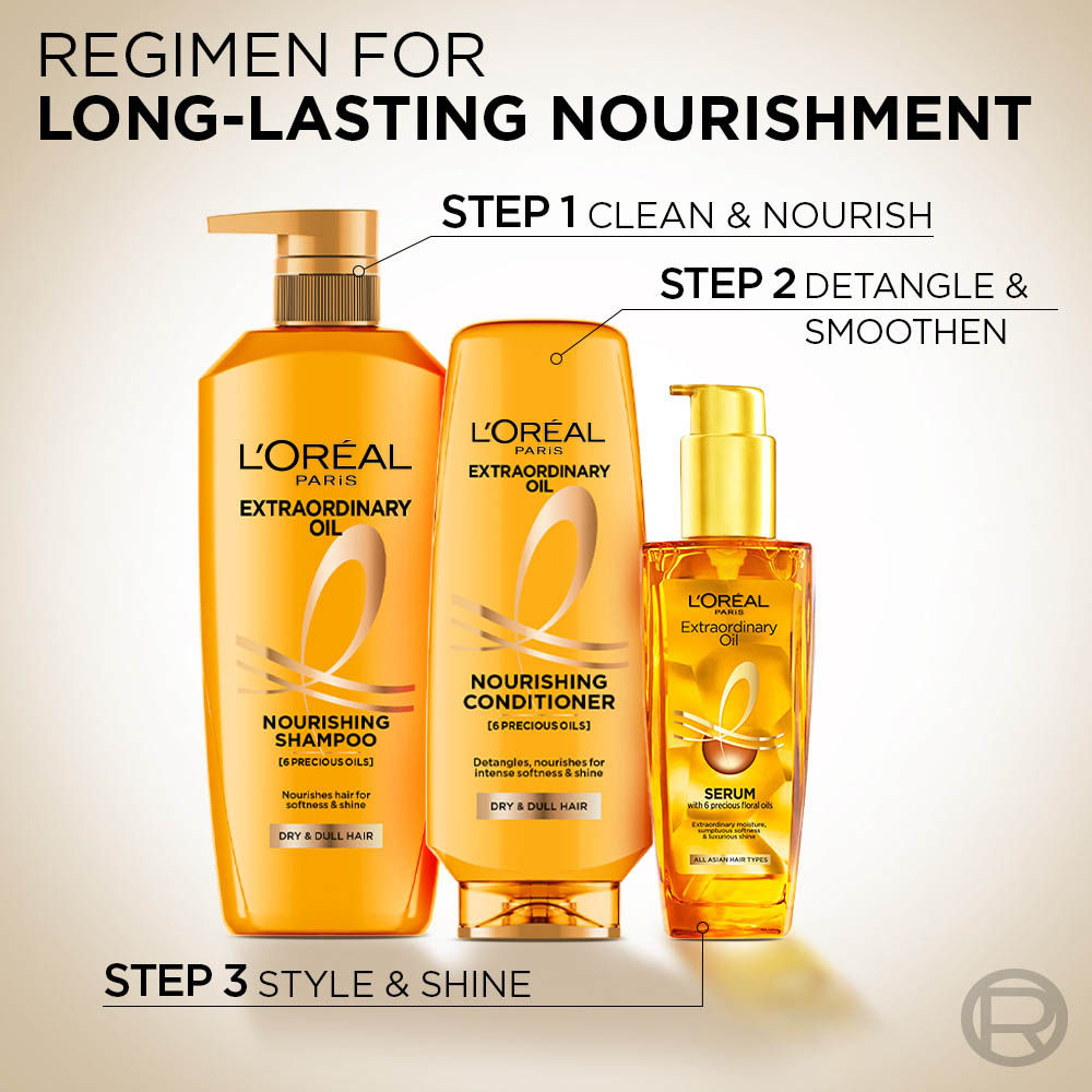 L'Oreal Paris Extraordinary Oil Nourishing Shampoo For Dry & Dull Hair, 650ml Buy at Indicrest Image 8