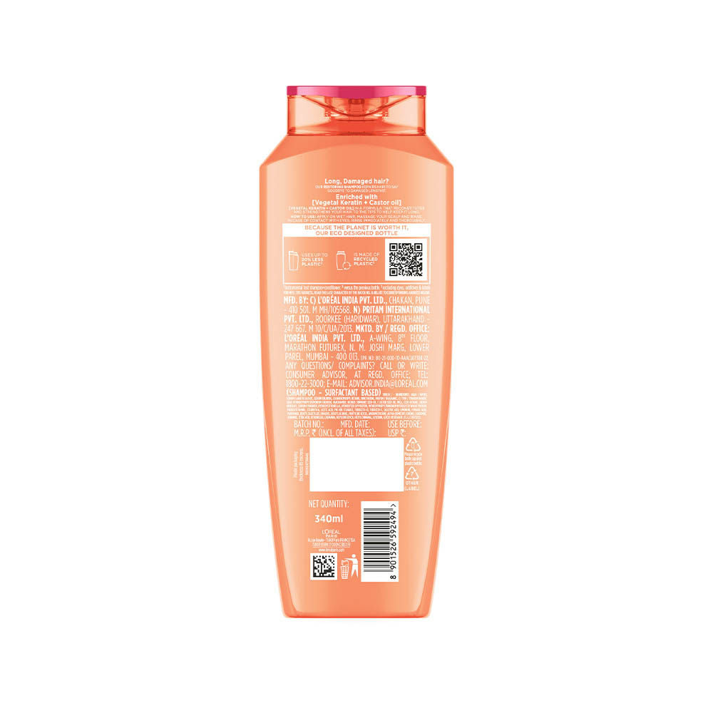 L'Oreal Paris Dream Lengths Restoring Shampoo For Long Damaged Hair, 180ml Buy at Indicrest Image 10